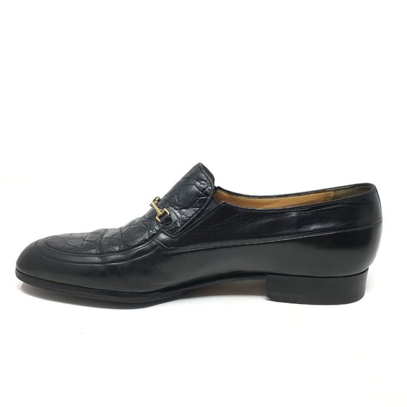 A Testoni Horsebit Loafers Shoes Size 7.5/8.5 Croc main image 7